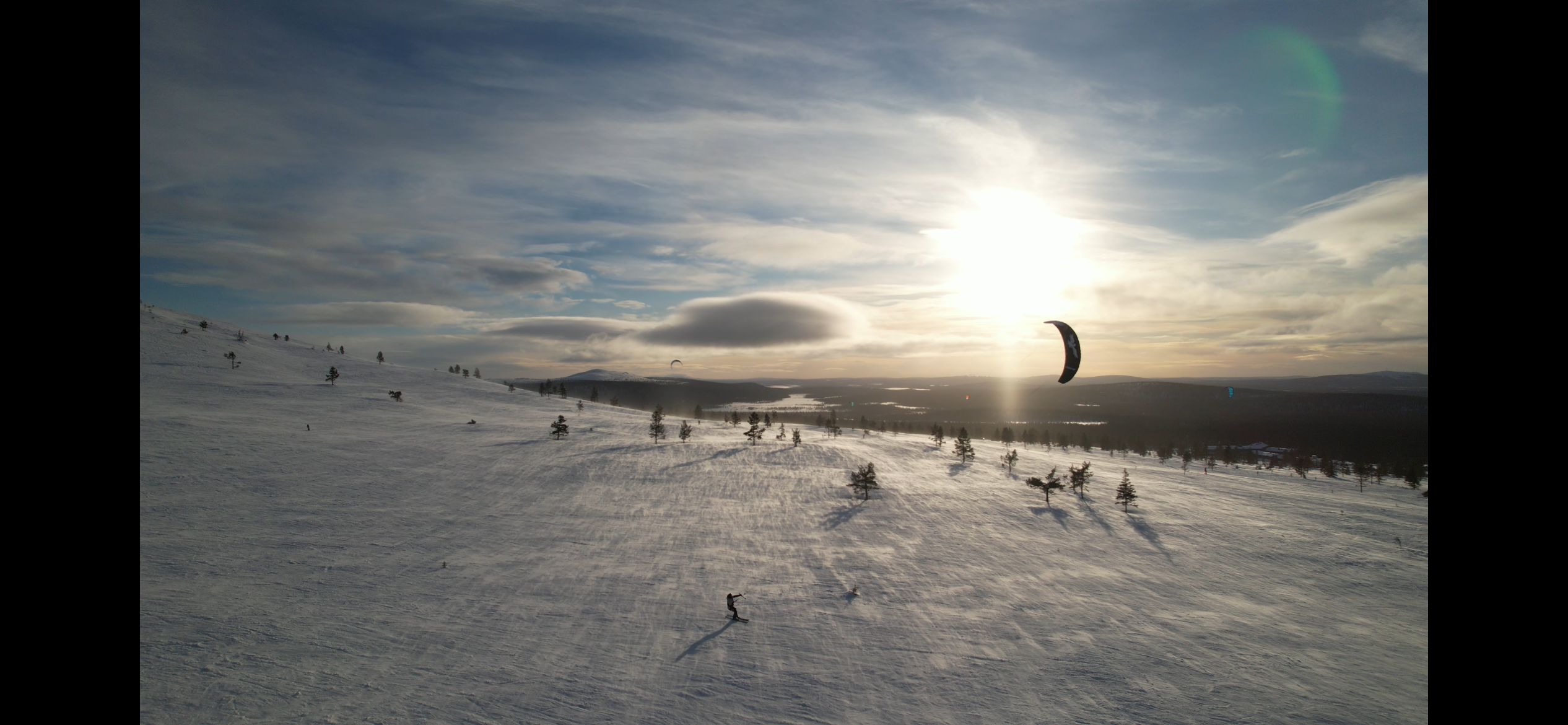 Initiation snowkite sur neige