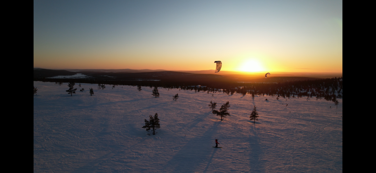 laponie snowkite sunset 2